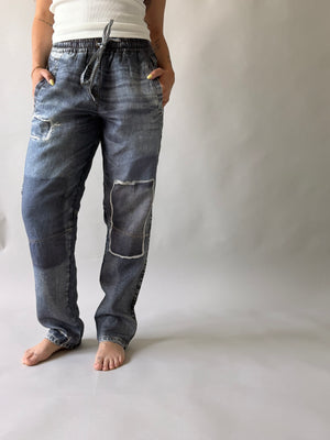 BLUE MONDAY - PANTALONI IN LINO