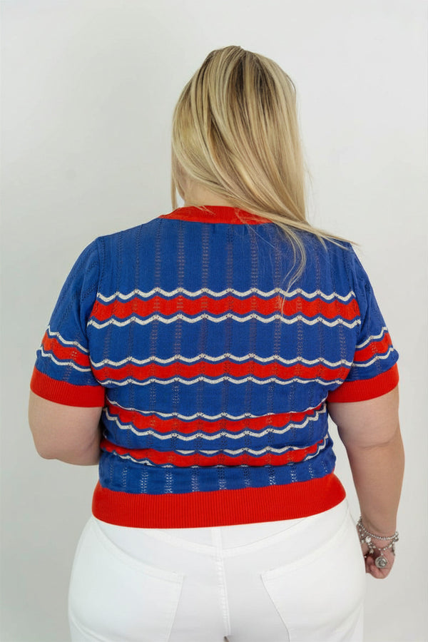 HEART OF GLASS - T-SHIRT TRAFORATA IN COTONE BIOLOGICO