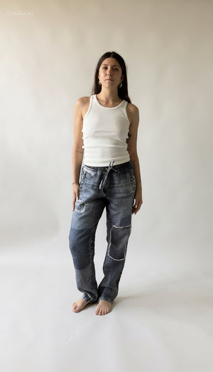 BLUE MONDAY - PANTALONI IN LINO