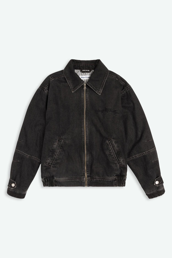 REBEL REBEL - GIUBBINO IN JEANS NERO