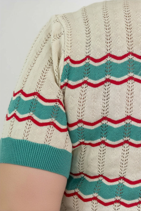 GYPSY - T-SHIRT TRAFORATA IN COTONE BIOLOGICO