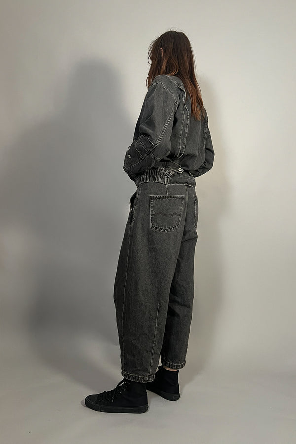 REBEL REBEL - GIUBBINO IN JEANS NERO