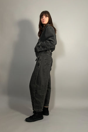 REBEL REBEL - GIUBBINO IN JEANS NERO