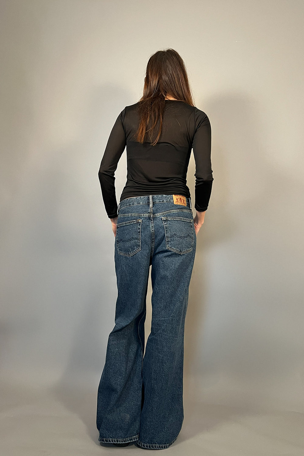WILD HORSES - JEANS LARGHI BLU SCURO