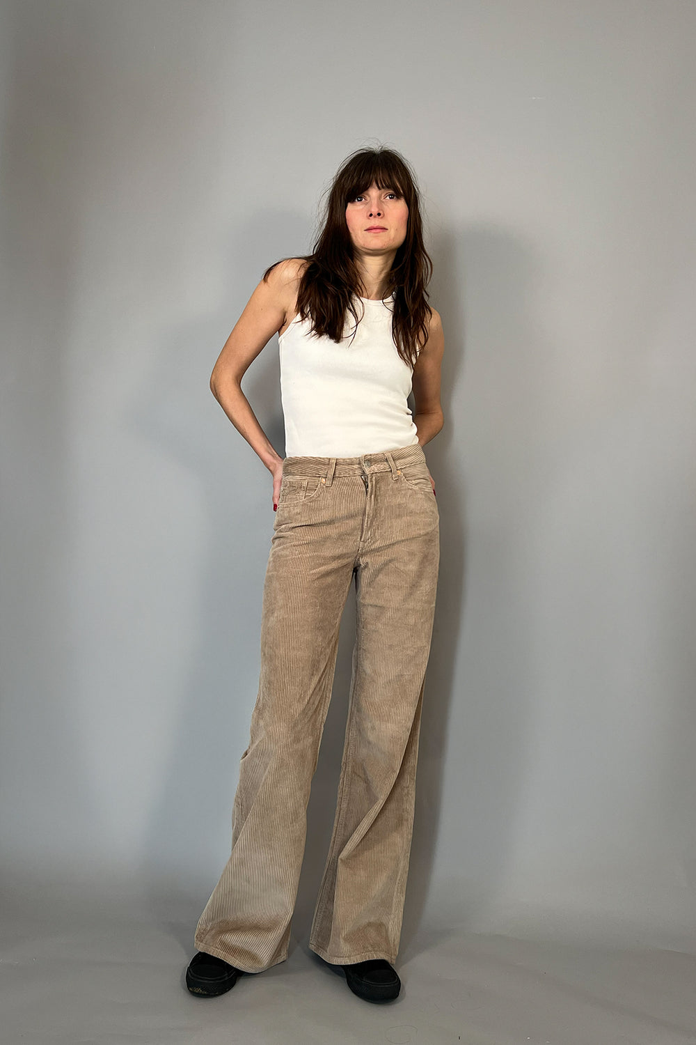 ALLA NIGHT LONG - PANTALONI A ZAMPA IN VELLUTO