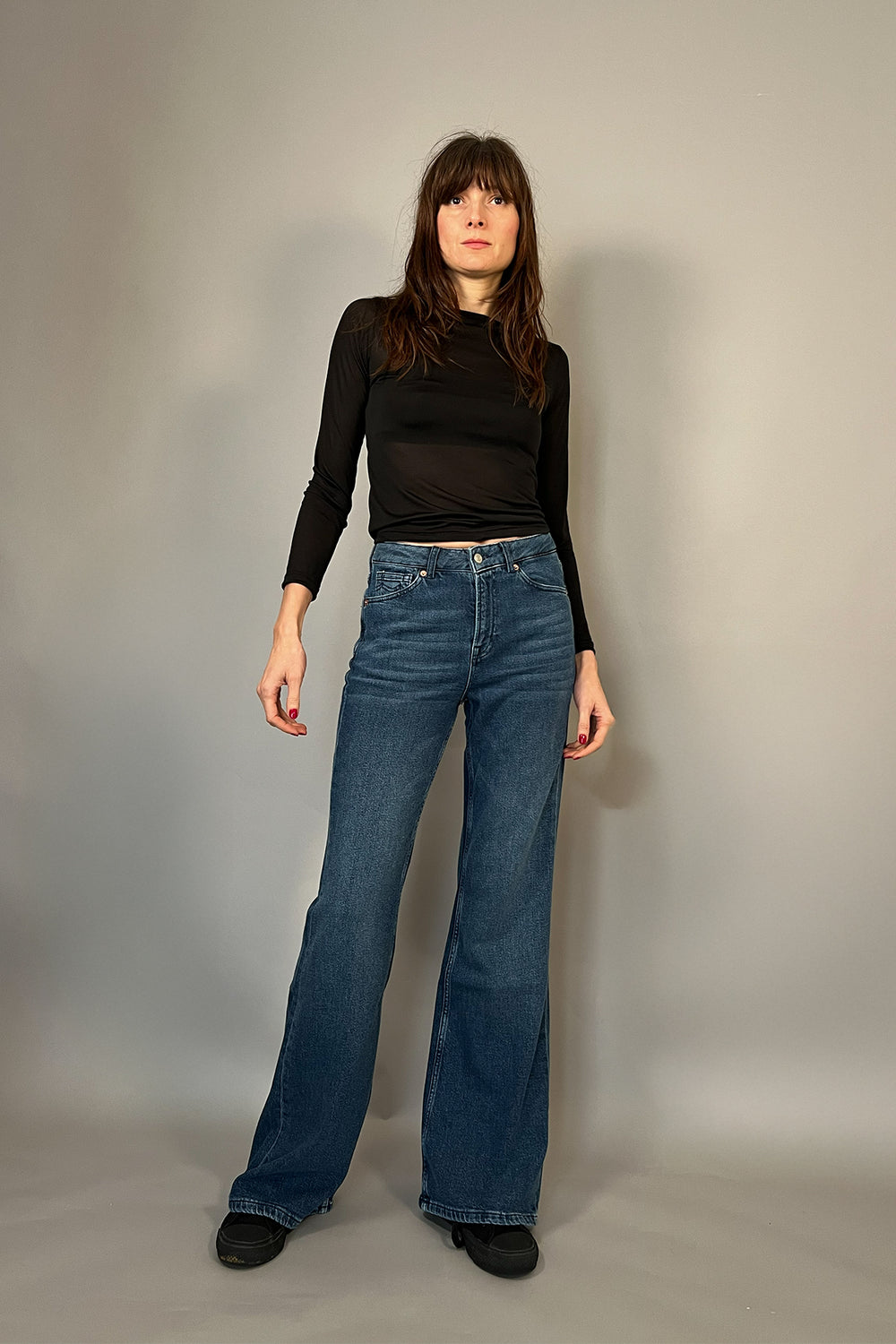 WHOLE LOTTA LOVE - JEANS A ZAMPA BLU SCURO