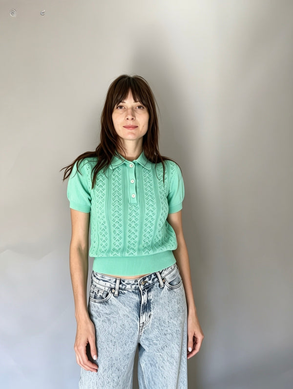 DREAMS - T-SHIRT TRAFORATA IN COTONE BIOLOGICO