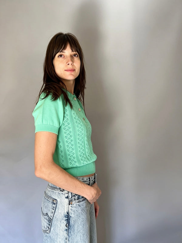 DREAMS - T-SHIRT TRAFORATA IN COTONE BIOLOGICO