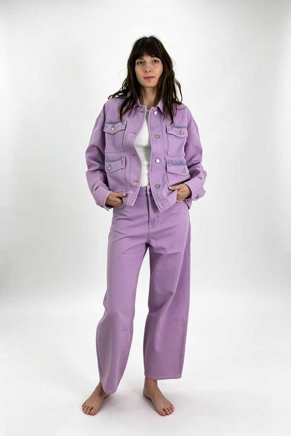 THE BEST - JEANS BALLON LEG LILLA