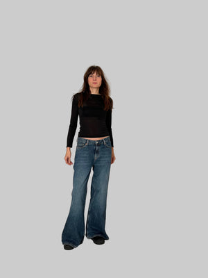 WILD HORSES - JEANS LARGHI BLU SCURO