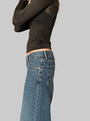 WILD HORSES - JEANS LARGHI BLU SCURO