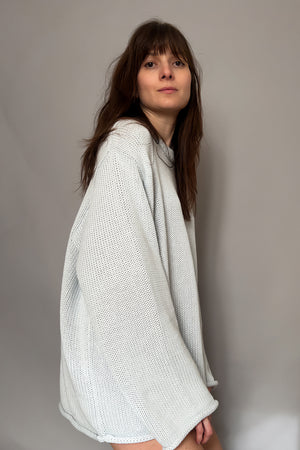 BLUE SKY - MAGLIONE AZZURRO IN COTONE BIOLOGICO