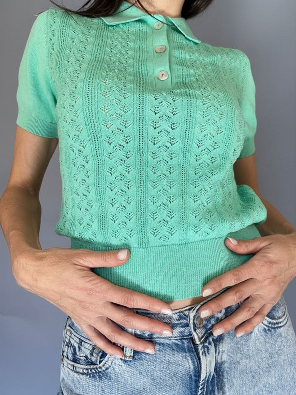 DREAMS - T-SHIRT TRAFORATA IN COTONE BIOLOGICO
