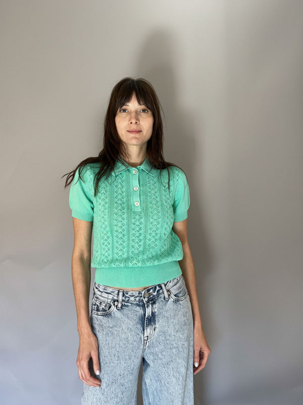 DREAMS - T-SHIRT TRAFORATA IN COTONE BIOLOGICO