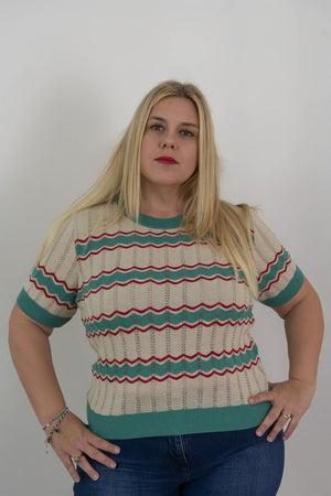 GYPSY - T-SHIRT TRAFORATA IN COTONE BIOLOGICO