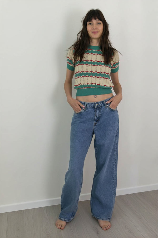 GYPSY - T-SHIRT TRAFORATA IN COTONE BIOLOGICO