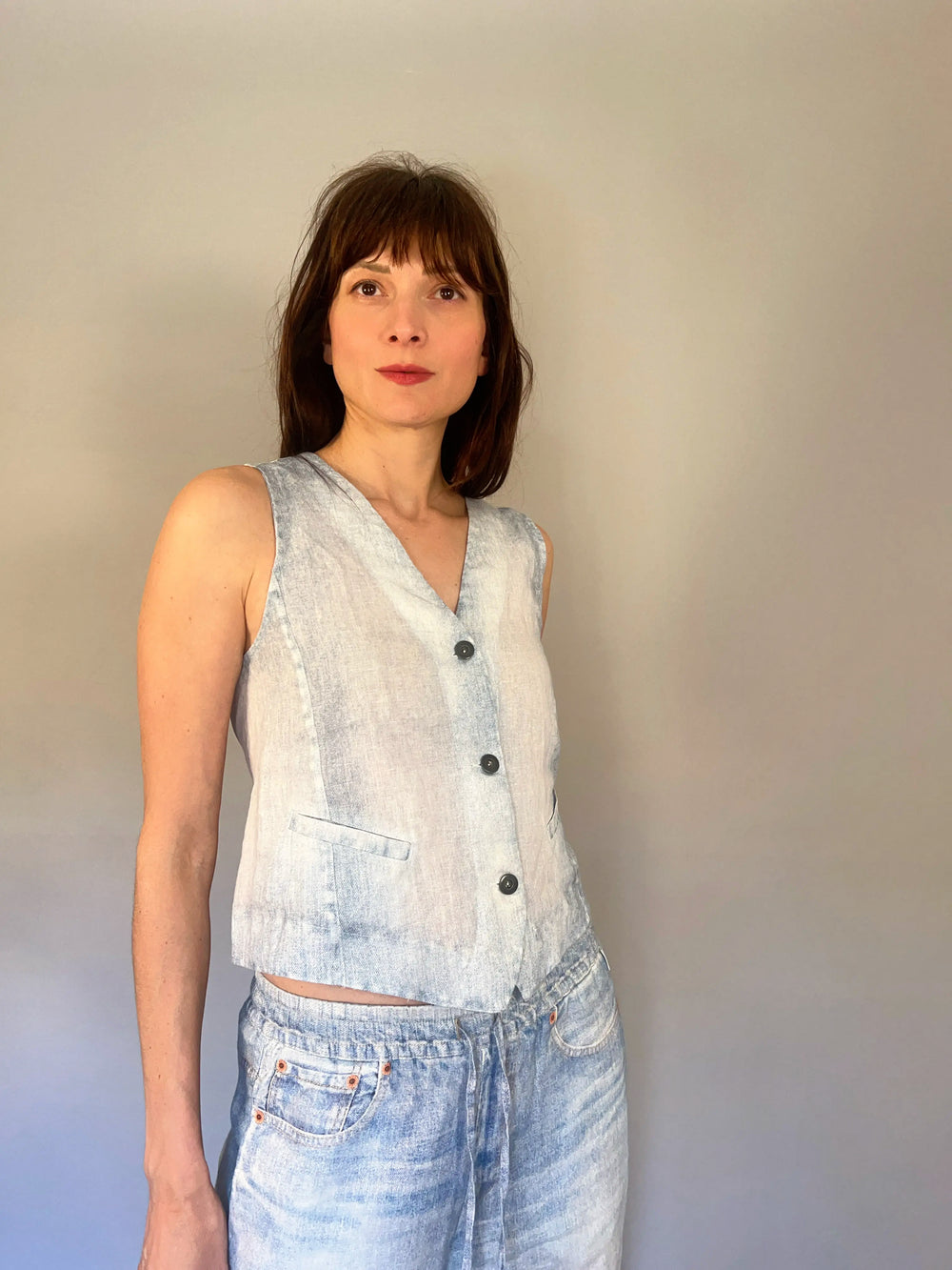 MOON RIVER - GILET IN LINO