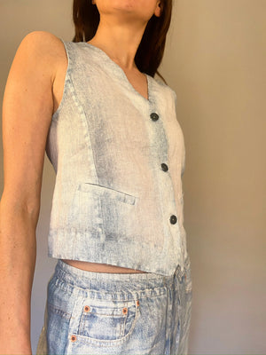 MOON RIVER - GILET IN LINO