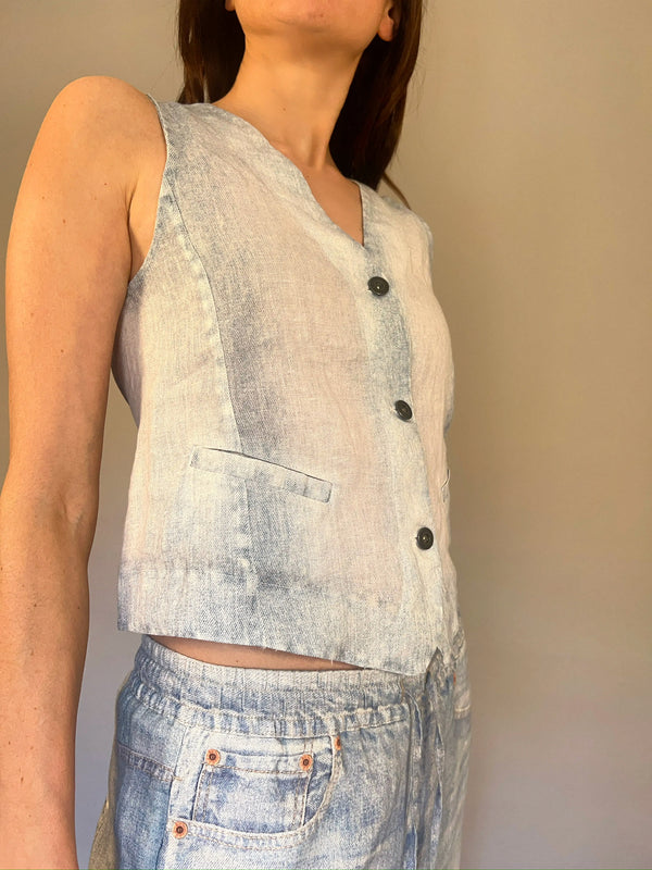 MOON RIVER - GILET IN LINO
