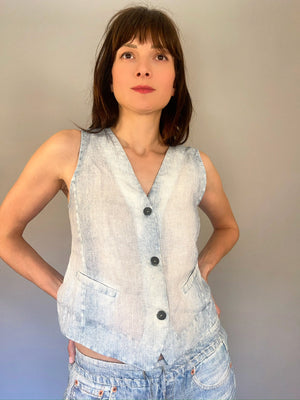 MOON RIVER - GILET IN LINO