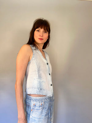 MOON RIVER - GILET IN LINO