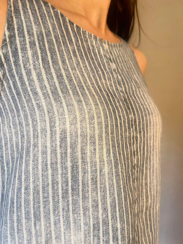 SUMMER BREEZE - ABITO IN LINO A RIGHE