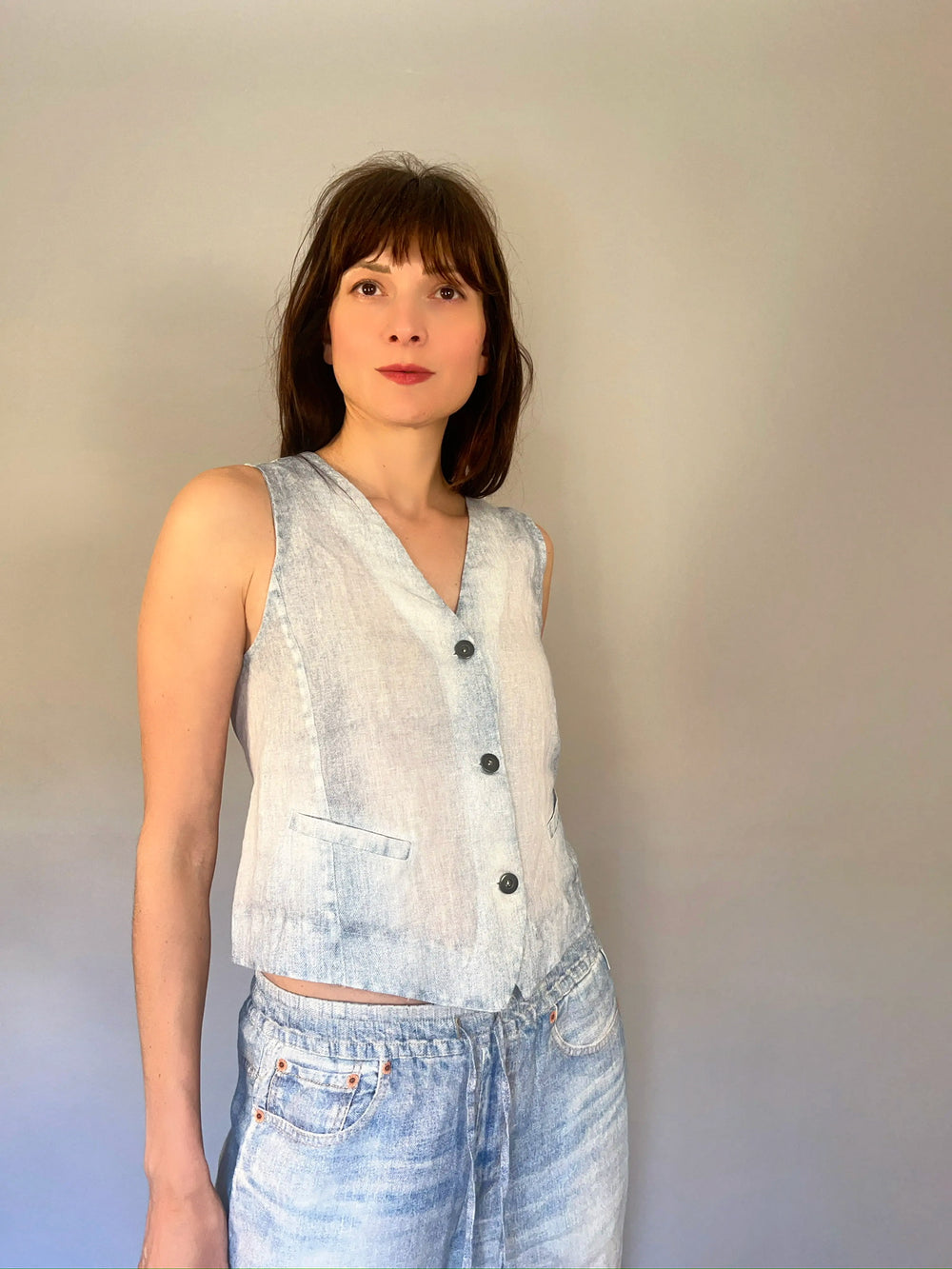 MOON RIVER - GILET IN LINO