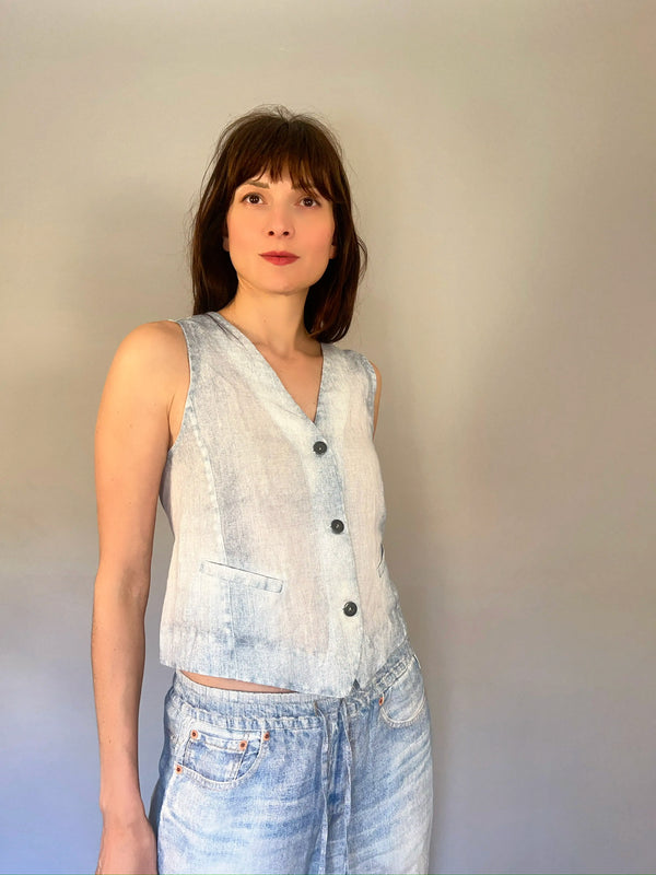 MOON RIVER - GILET IN LINO
