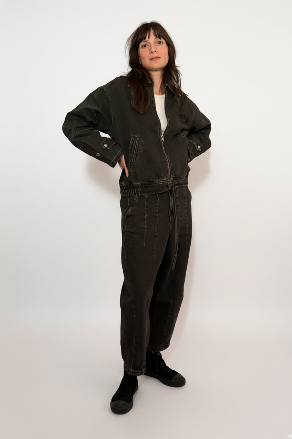 REBEL REBEL - GIUBBINO IN JEANS NERO