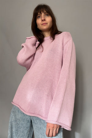 PINK MOON - MAGLIONE ROSA IN COTONE BIOLOGICO