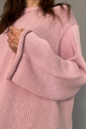 PINK MOON - MAGLIONE ROSA IN COTONE BIOLOGICO