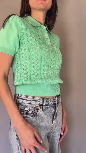 DREAMS - T-SHIRT TRAFORATA IN COTONE BIOLOGICO